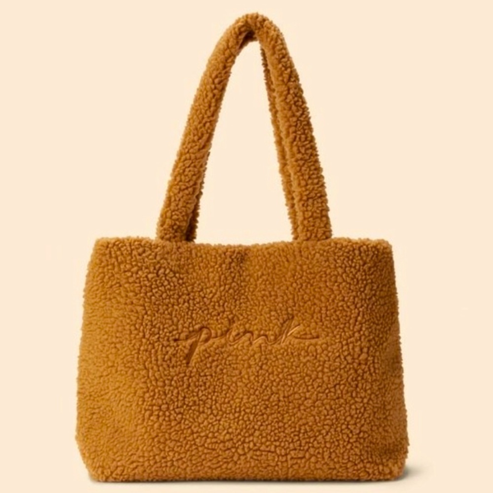 VS Pink Cozy Sherpa Tote Bag